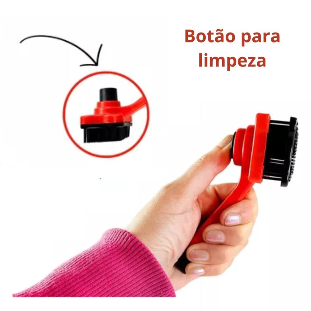 Escova Rasqueadeira Pet  Autolimpante Tira Pelos Cães Gatos