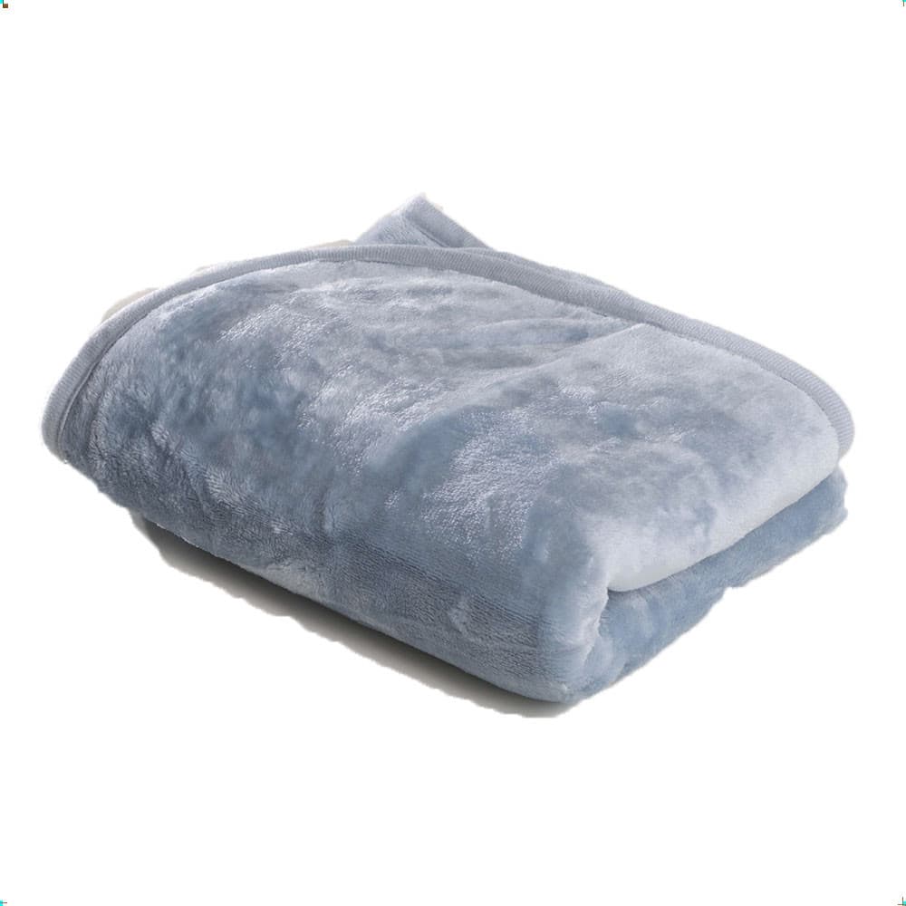 Cobertor para Berço Liso Flannel Super Macio 300g/m²  90x110cm Azul Happy Day Sultan