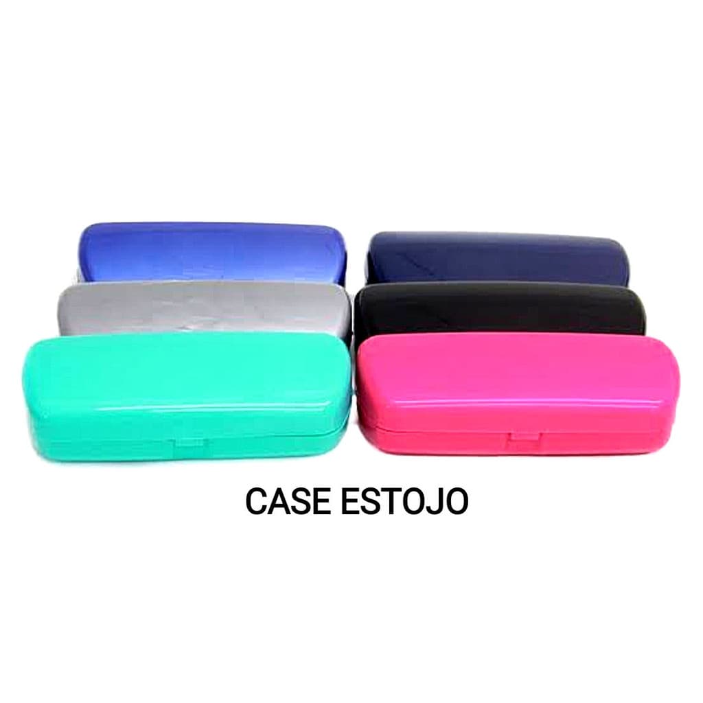 Estojo Quadrado Várias Cores Case Protetor Óculos Pressão