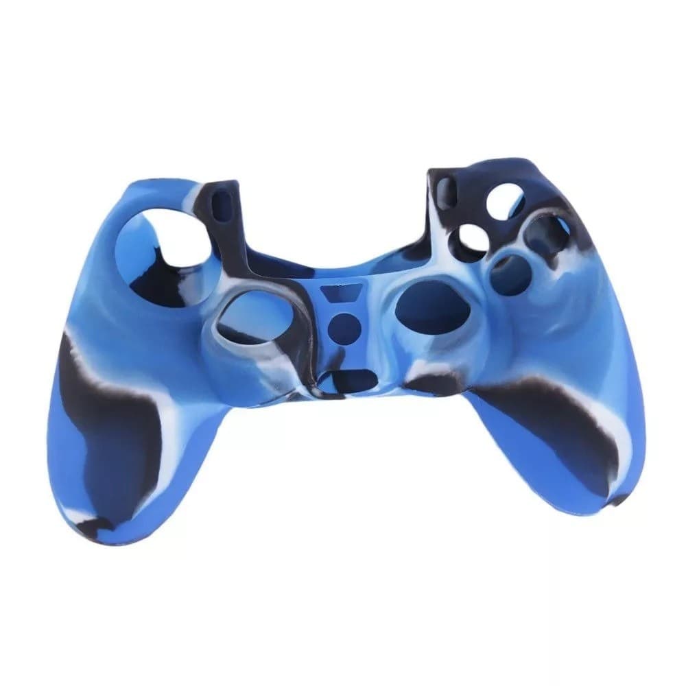 Capa de Silicone Protetora para Controle de PS4 Azul/Branco/Preto