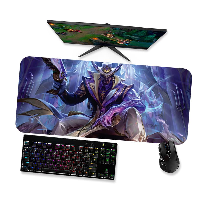 Mouse Pad Gamer Grande  LoL LUCIAN VELHO OESTE CROMA 1  90x40 80x40 60x40 70x30 45x40