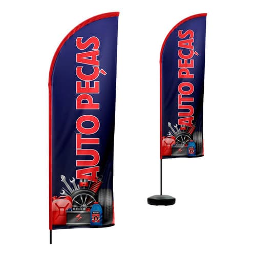 Wind Banner Auto Peças 2 Metros Dupla Face Apenas Tecido