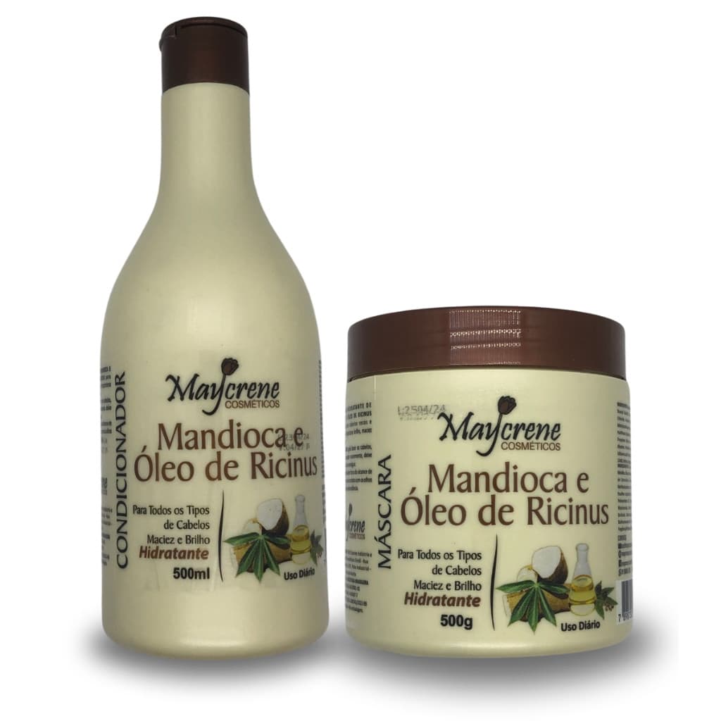 Kit Mandioca - Condicionador - Máscara  Nutri e Repara Fios Danificados e Secos