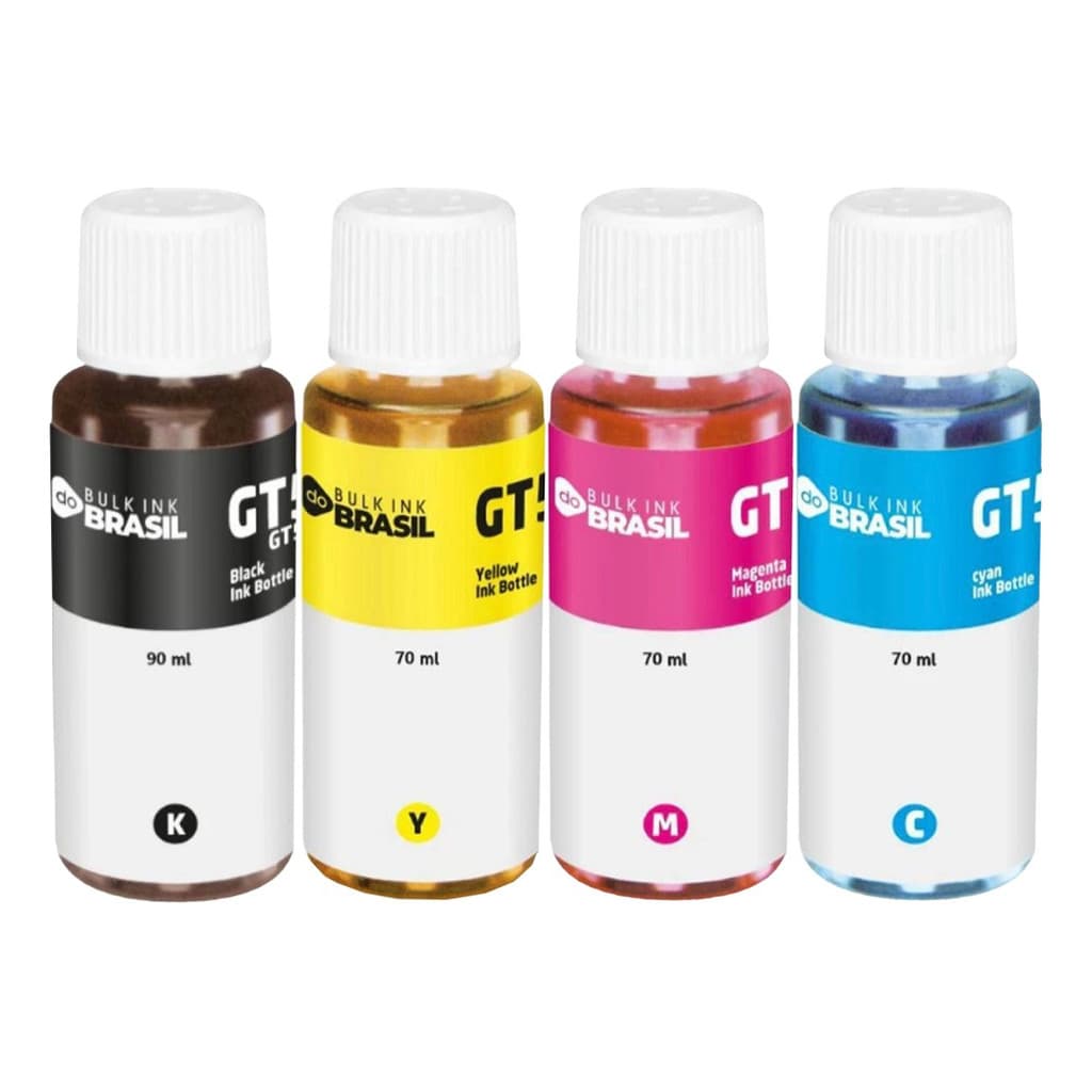 Kit 4 Tintas Gt52 Gt53 Para Hp Ink Tank Séries 100 300 400