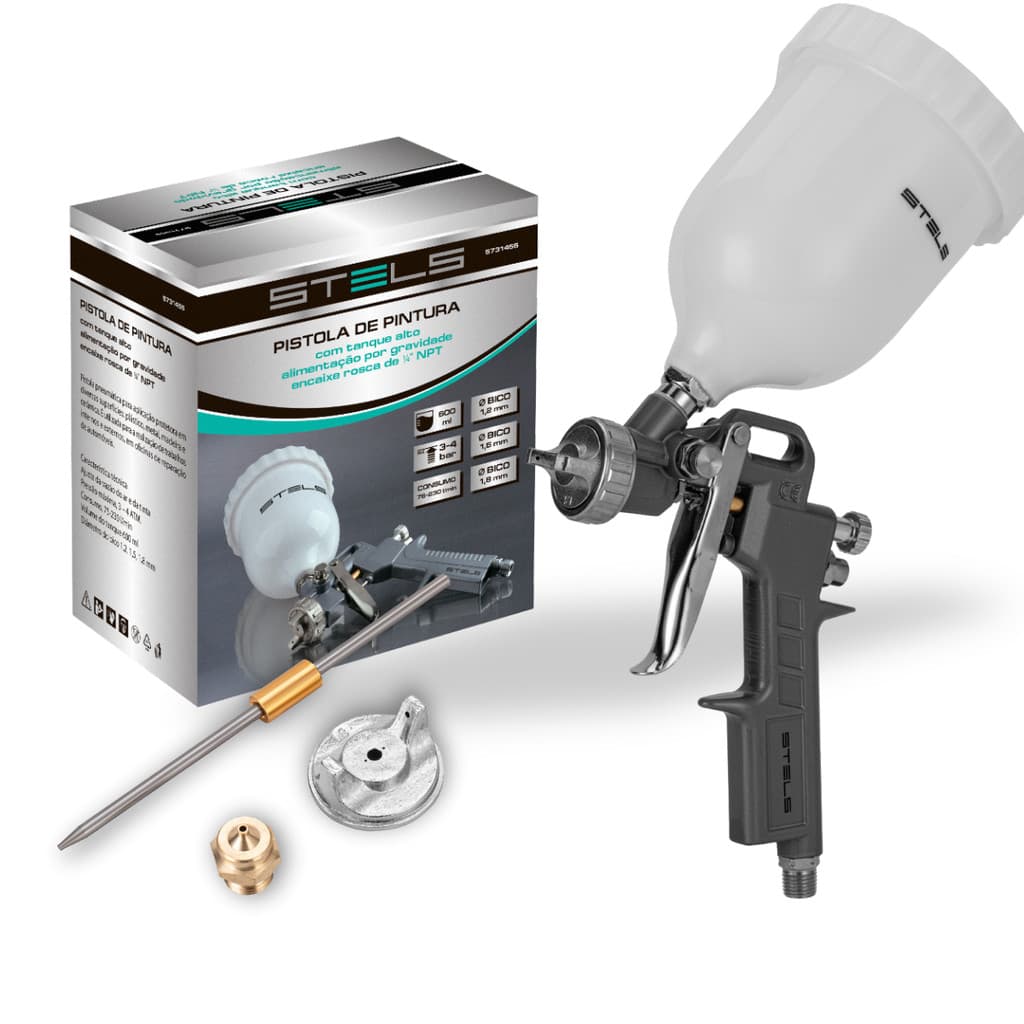 Pistola de Pintura Stels Profissional com Bicos