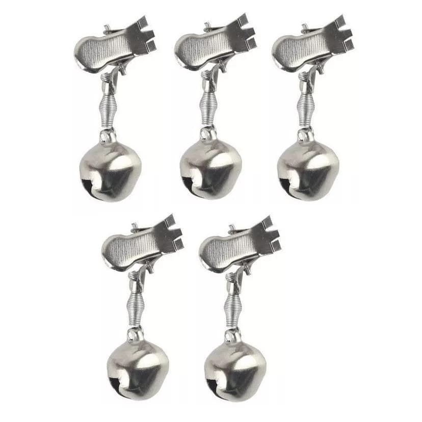 Kit 5 Sino Alarme (Guizo) Com Fixador Para Pesca