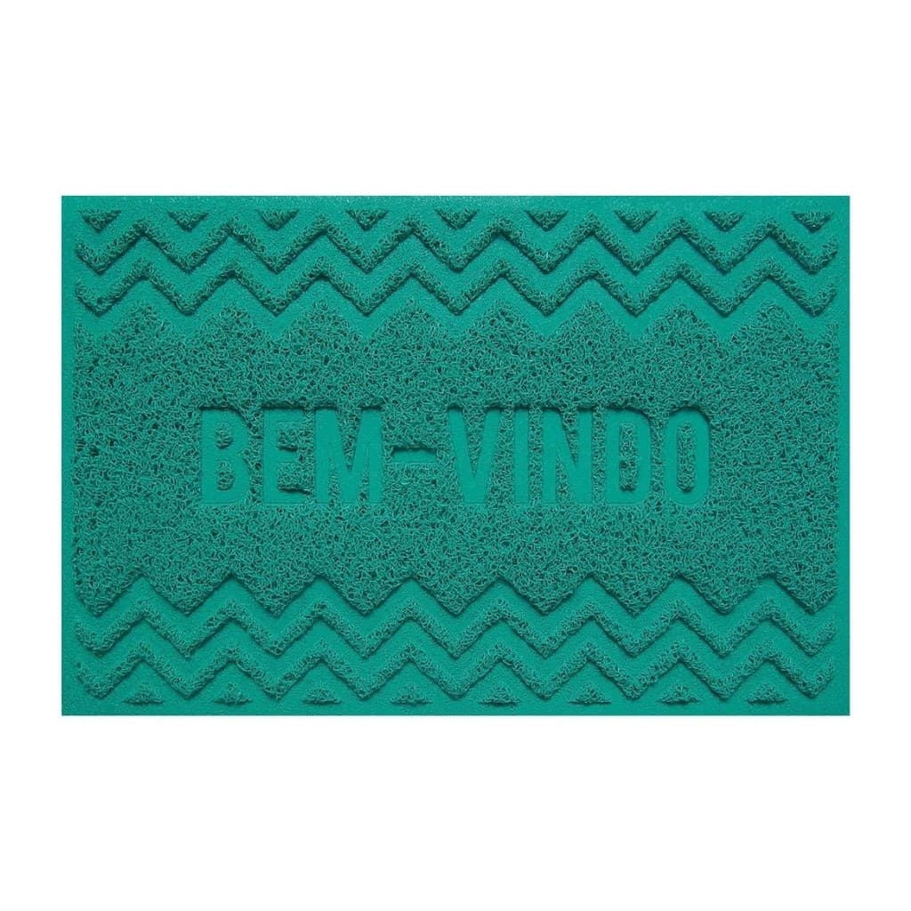 Capacho Vinilico Zigzag Antiderrapante 60x40cm Uzoo Decoração Porta Entrada Casa