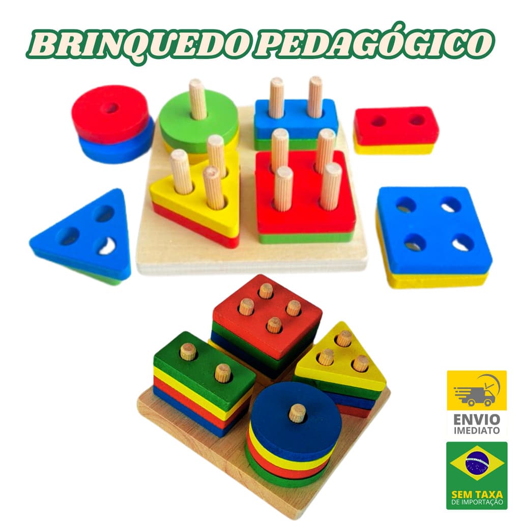 Brinquedo Pedagógico Educativo Em Madeira Prancha De Seleção De Encaixe