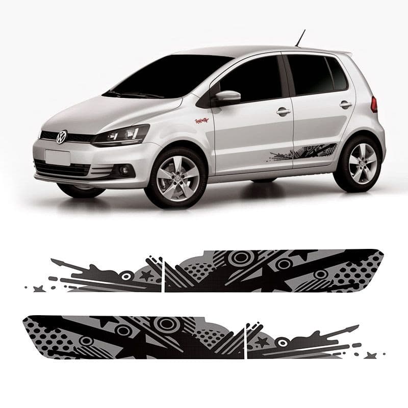 Kit Faixa Fox Saveiro Gol Rock In Rio 2015 Adesivo Black