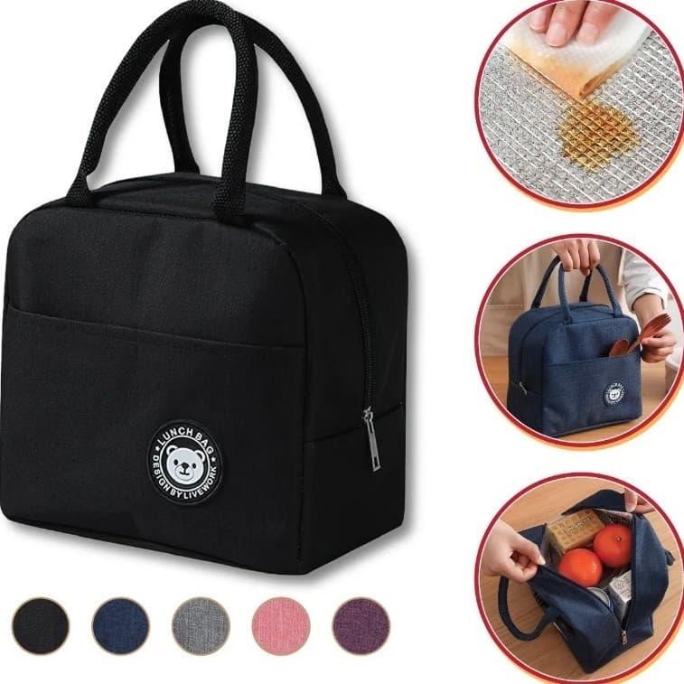 kit 10/20/30/40 Bolsa Térmica Portátil de Mão Lancheira Marmita Viagem Piquenique Prático