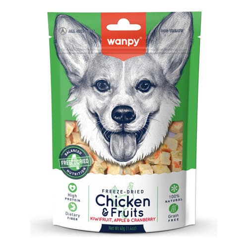 Petisco para Cães Wanpy Freeze Dried Petisco natural premium importado para cachorros