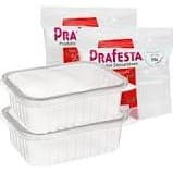 Potes Marmita Descartável Retangular 350ml Fitness Freezer Microondas dieta PRAFESTA  24unidades