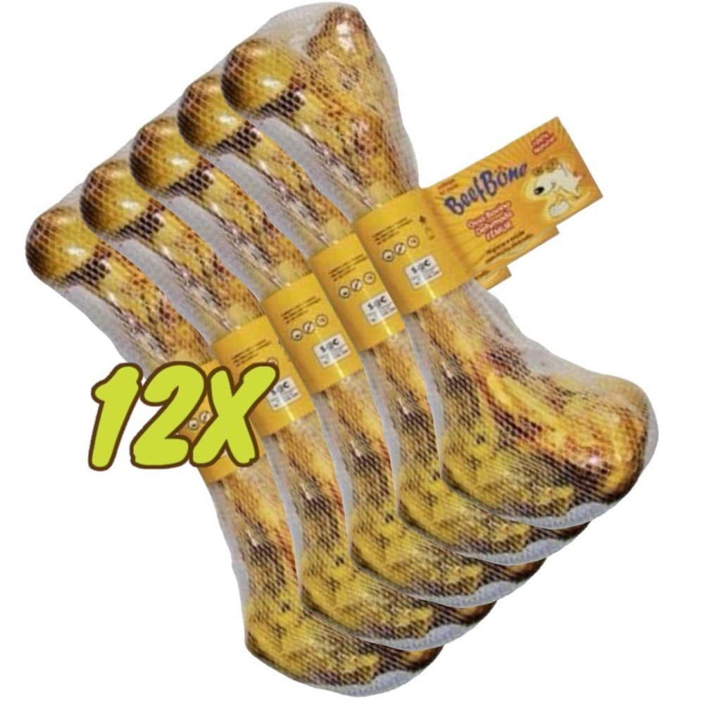 12 Ossos Grandes Desidratado Petisco Pet 100% Natural Defumado Para Cachorro Cães
