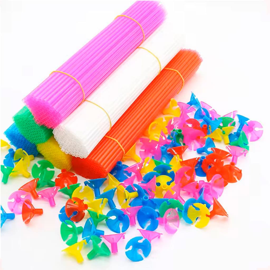 Kit 50 Vareta Haste Suporte Pega Balão Ponteiras Bexiga 33cm