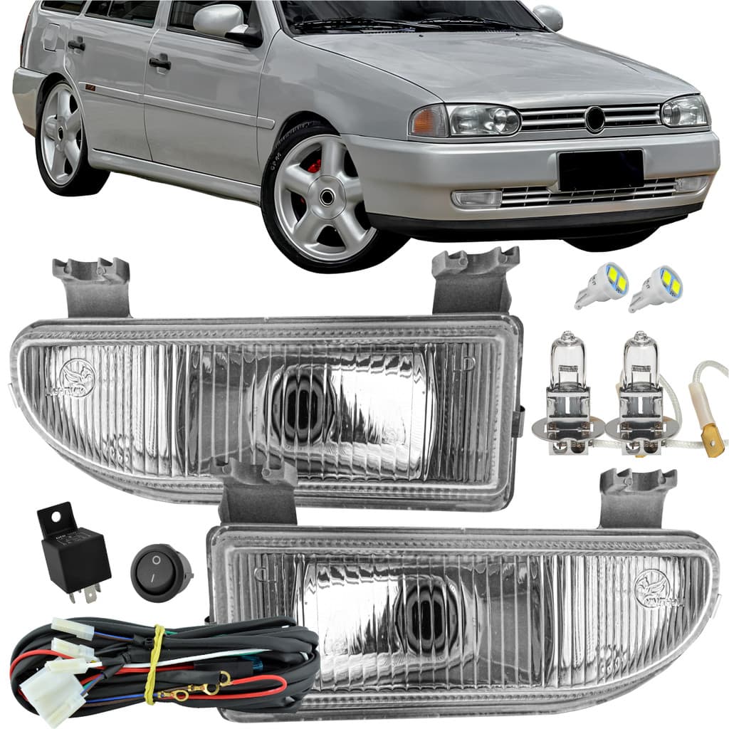 Kit Farol de Milha Gol G2 bolinha Parati Saveiro Special 99