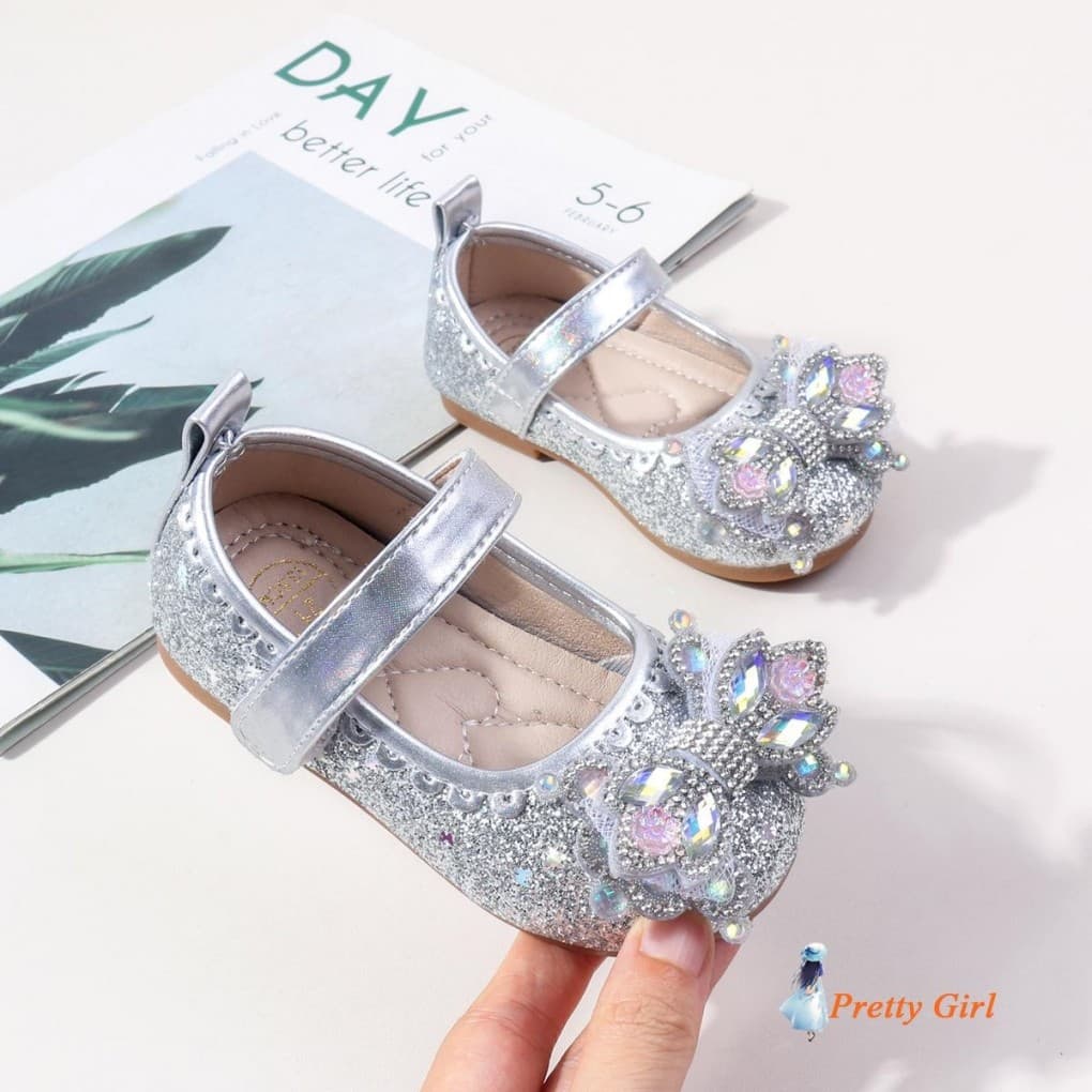 Mellifluous-Baby Girls Princess Shoes Decoração De Cristal Brilhante Estilo Mary Jane