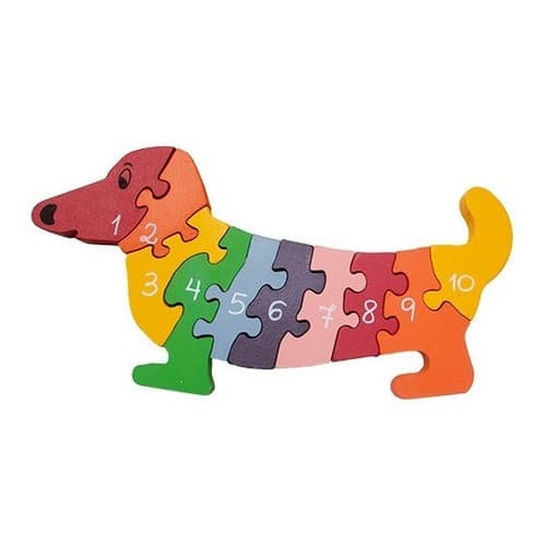 Brinquedo Quebra-cabeça Educativo Cachorro Números Infantil