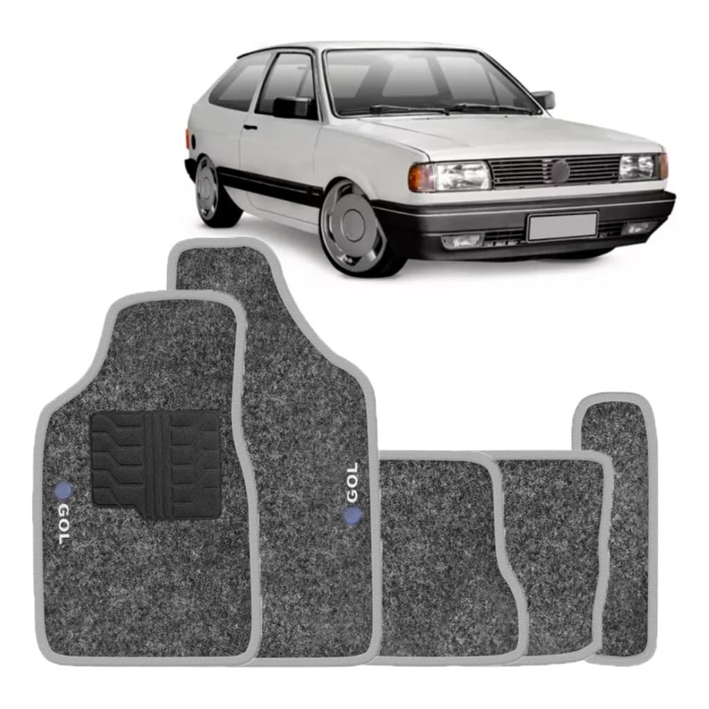 Kit Tapetes  5 Peças Carpete Gol Quadrado 1991 92 93 94 1995 Grafite