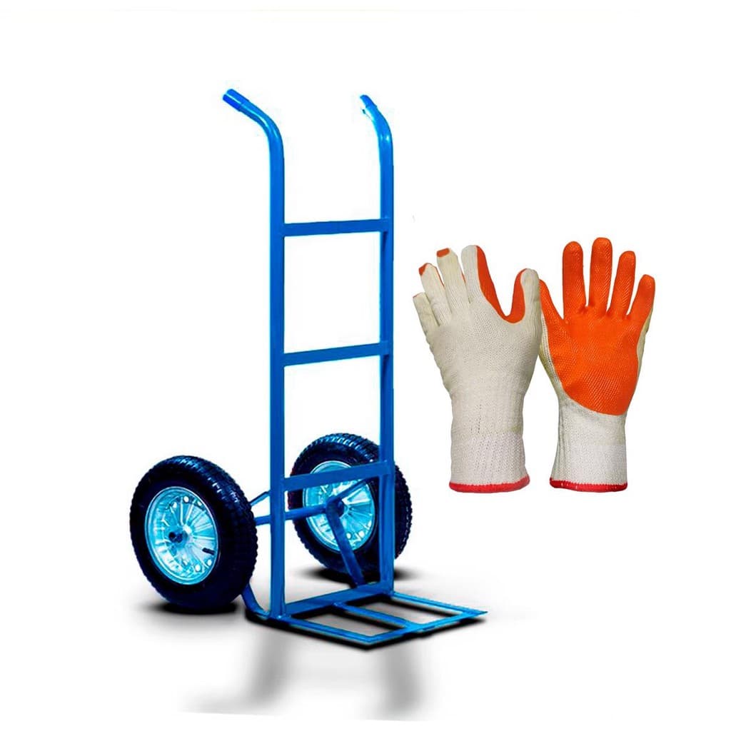 Carrinho Carro Para Cargas 150kg + Luva Gladiador Ldi