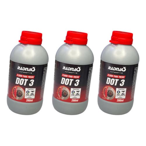 Fluido De Freio Radnaq Dot3 200ml - 03 Unidades Rq7030