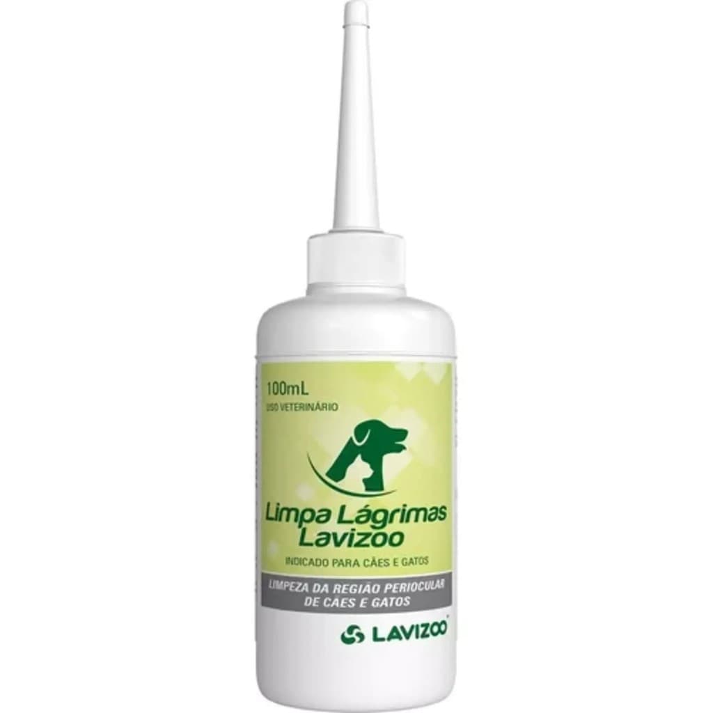 Limpa Lágrimas Lavizoo 100ml Higienizador Ocular Cães e Gatos Remove Manchas
