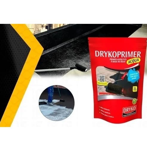 Primer Asfáltico 1 Litro Para Mantas A Base de Água - Dryko