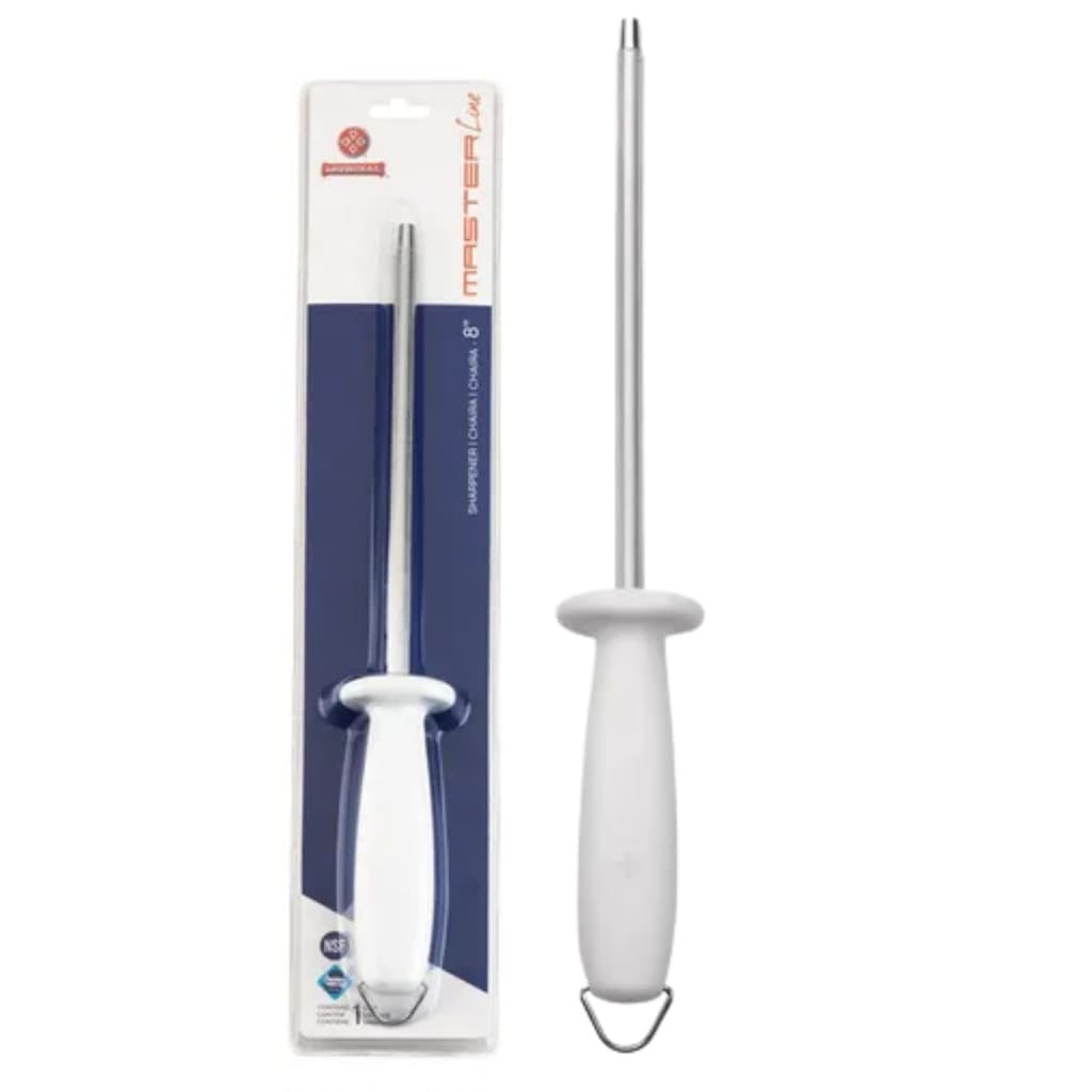 Afiador Amolador Chaira Estriada De Faca Branca 8" Polegadas Master Line 7840-8 Aço Carbono Mundial