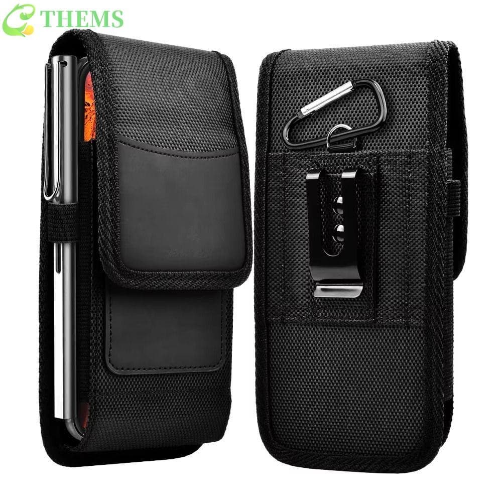 Capa De Telefone Com Bolsa De Cintura THEMS , Clipe De Cinto De Nylon Durável Resistente Ao Desgaste , Laço Para