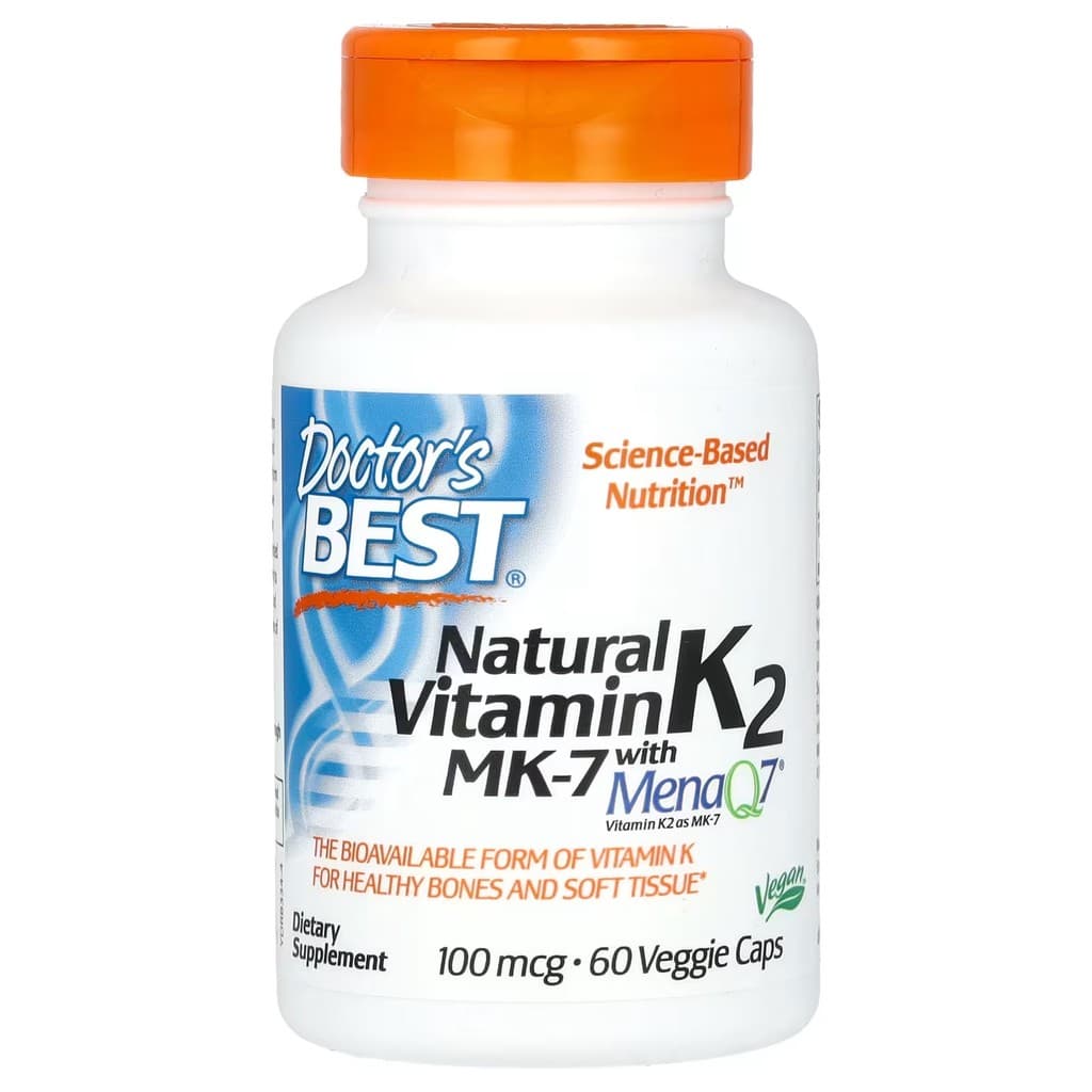 Vitamina K2 Mk-7 Com Mena Q7 100 Mcg 60 Caps - Doctor S Best