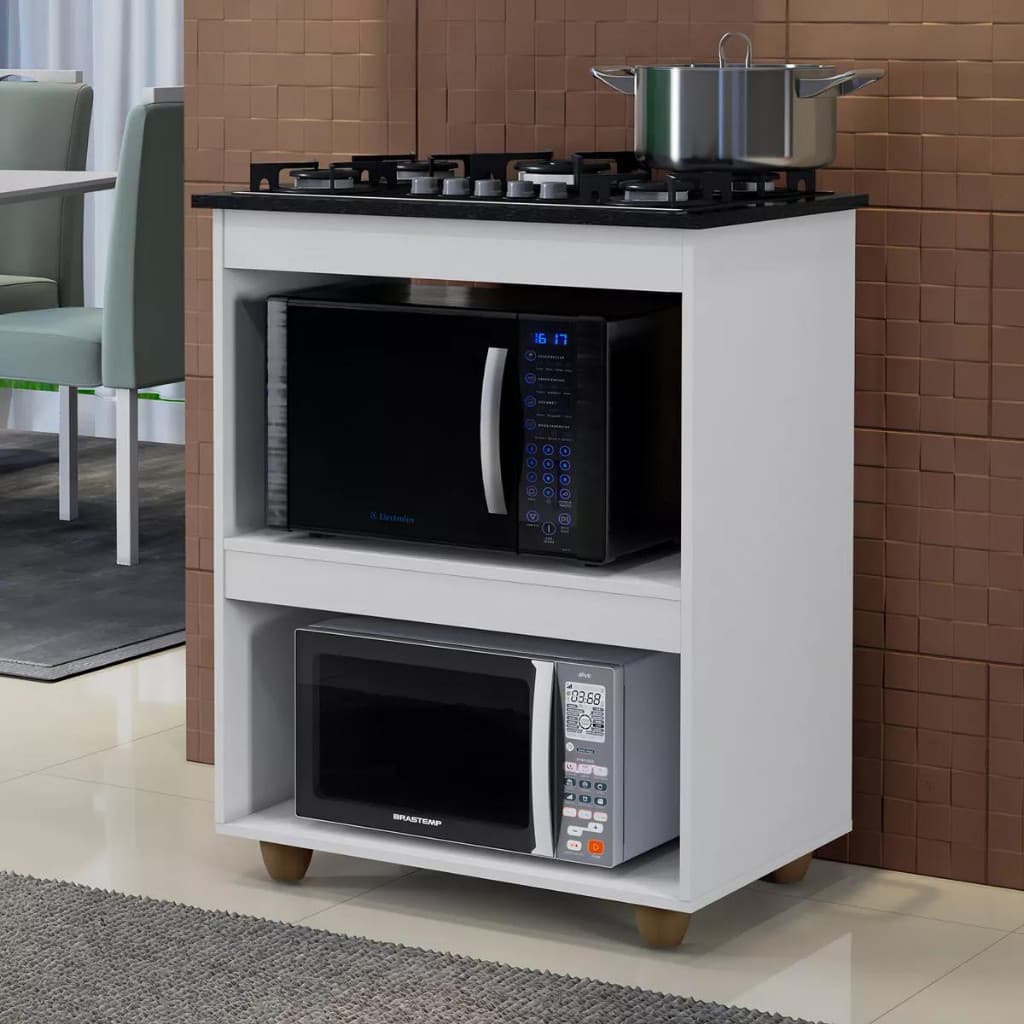 Balcão Para Cooktop 5 Bocas Cozinha Armário Para Microondas Forno Multiuso Luxo Envio Imediato