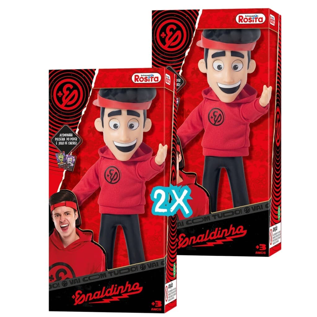 Boneco Enaldinho Em Vinil Articulado Youtuber Com Pulseira