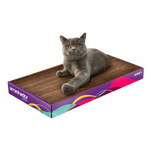 Arranhador Petlon Papelão + Erva Catnip Brinquedo para gatos Brinquedo Interativo