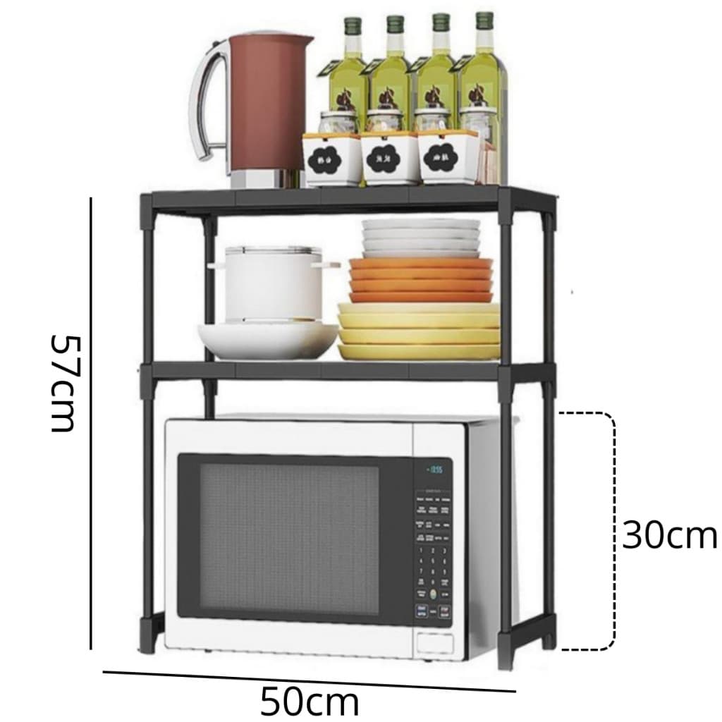 Suporte Organizador para Microondas Rack Organizar sua cozinha Condimentos Temperos Pratos  xicaras