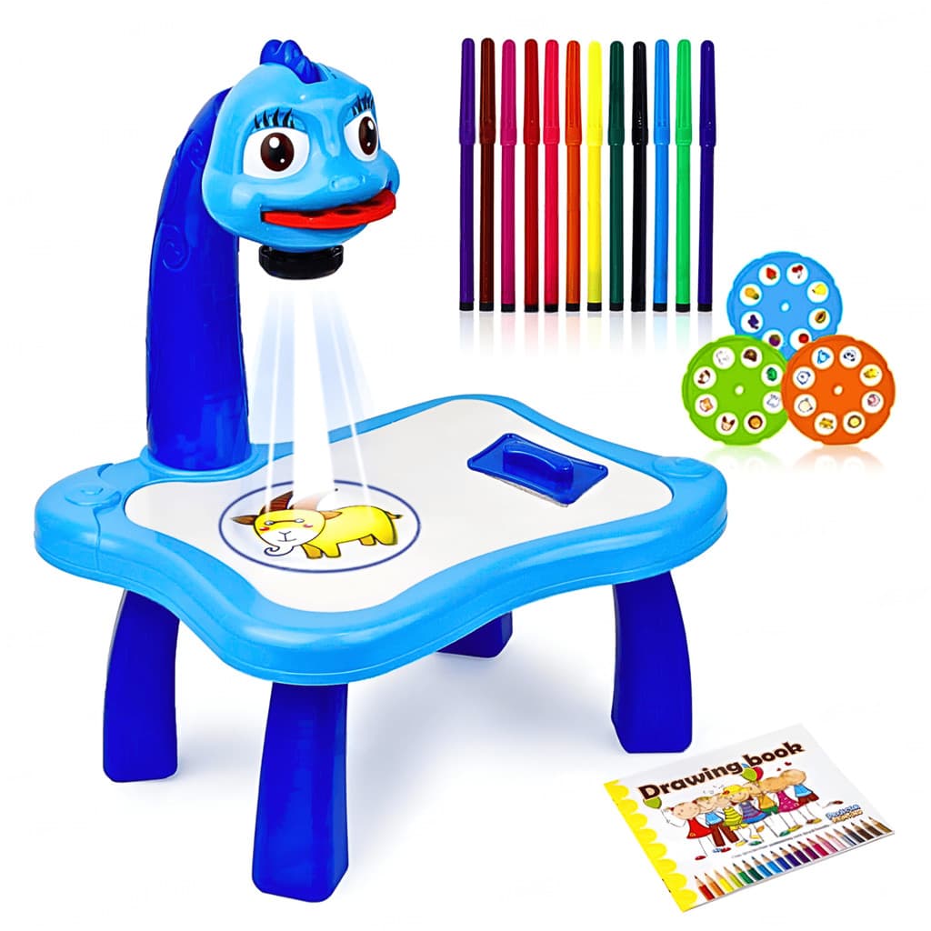 Mesa Projetora Infantil Projetor Desenhos Colorir Acessórios