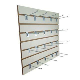 Painel Canaletado Expositor MDF 0,60x0,60 + 20 Ganchos Envio Imediato