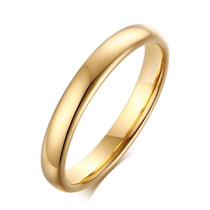Aliança Casamento OURO 18K Banho 3mm Anatômicas  Antialergica