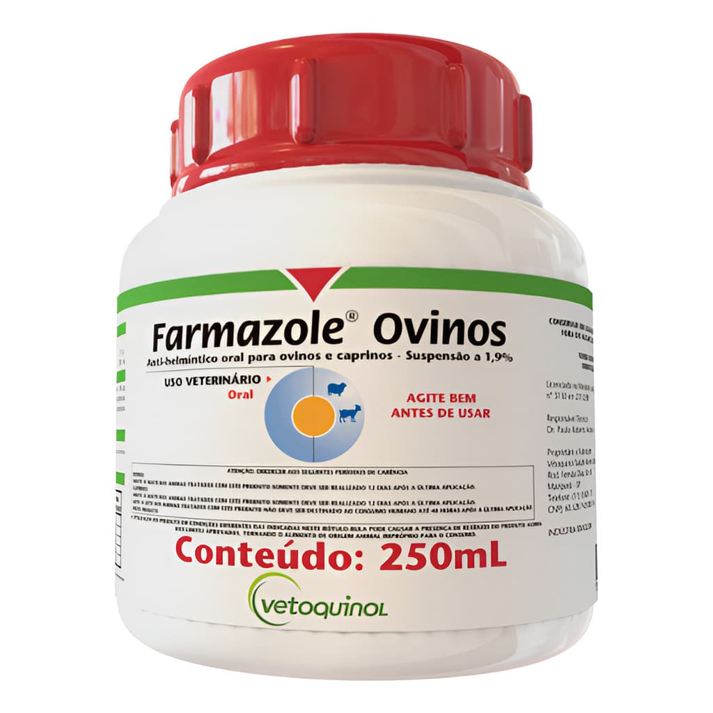 Farmazole 250ml - Vermífugo Oral p/ Ovinos e Caprinos
