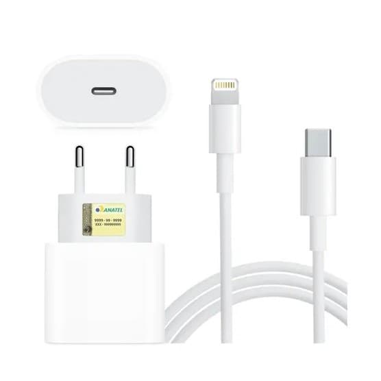 Carregador Turbo P/ iPhone 8 Plus X Xr 11 12 13 14 Pro Max