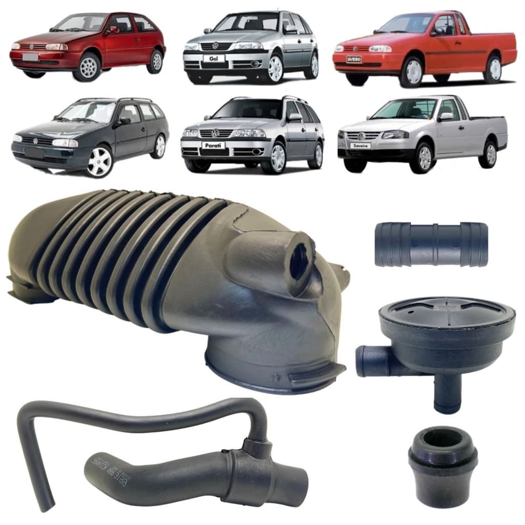 KIT MANGUEIRA FILTRO AR + ANTICHAMA GOL SAVEIRO PARATI 1.6 1.8 MOTOR AP INJEÇÃO 1997 A 2012