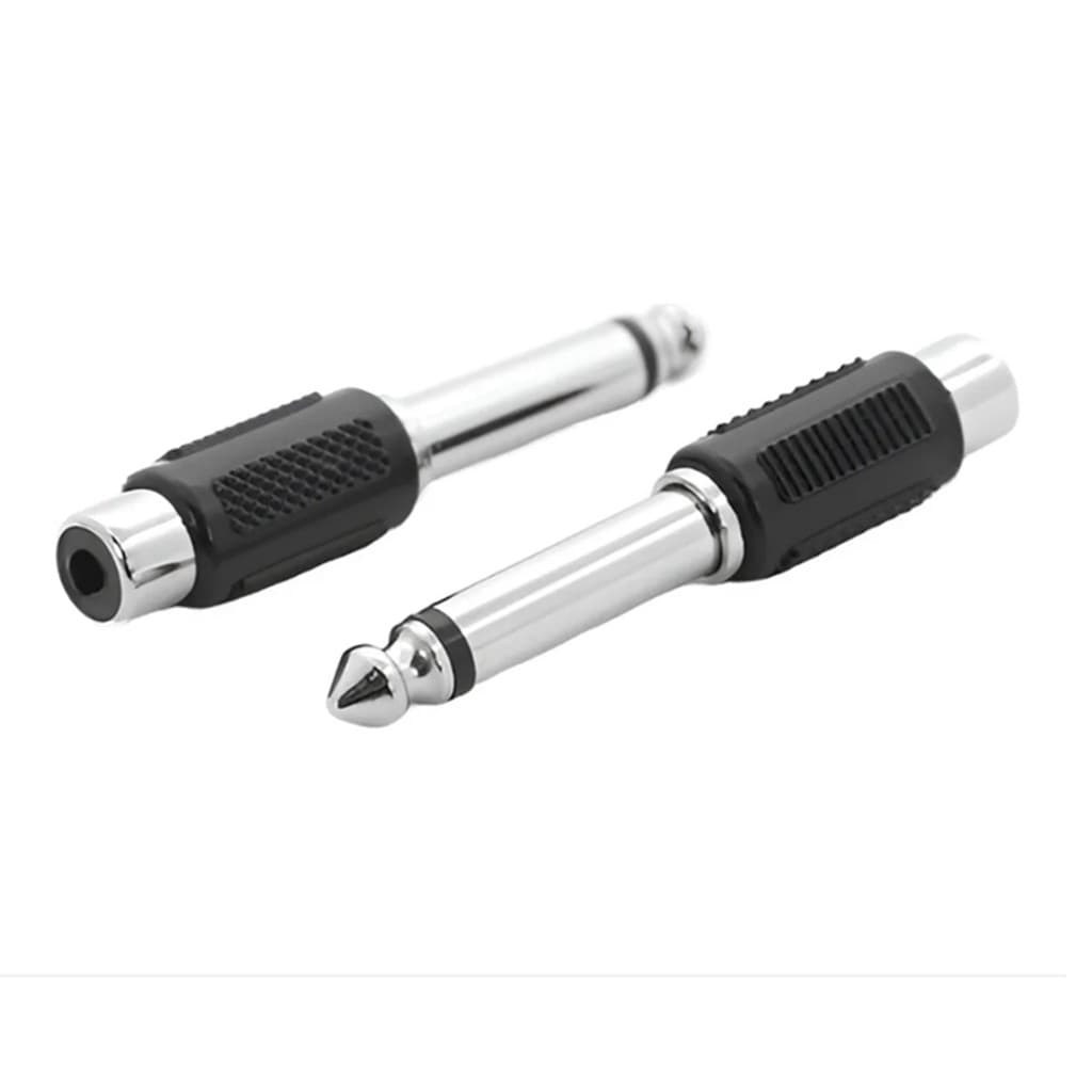 Kit 5 Adaptadores P10 Mono para Jack RCA - Conectores de Áudio de Alta Qualidade