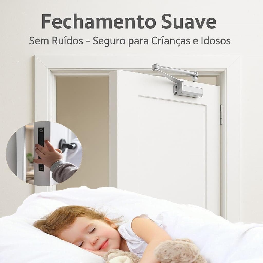 Fechador e abridor automatico de porta Mola Aérea Hidráulica Braço Articulado Regulável