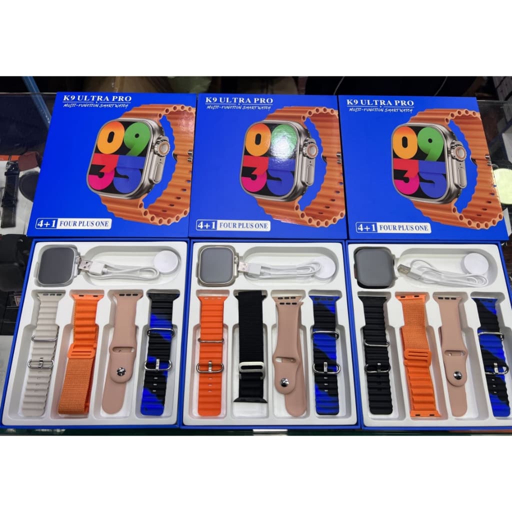 Smartwatch K9 Ultra Pro 49mm Series 9 Chamadas 4 Pulseiras Nf
