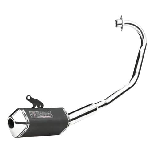 Escapamento Fortuna Start 160 Fan Titan 160 Mini Tri 2016-2025 Preto Cromado