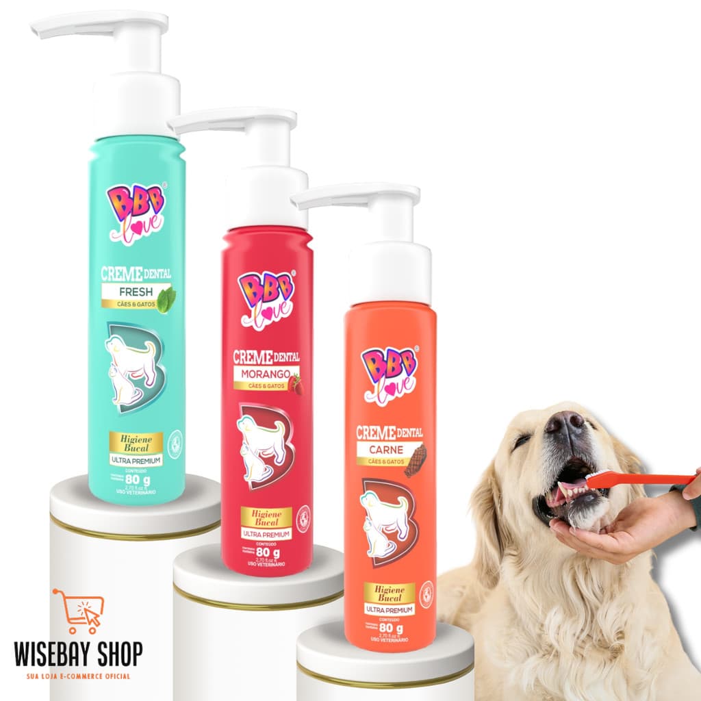 Creme Dental Bucal Pet para Cães e Gatos 80ml