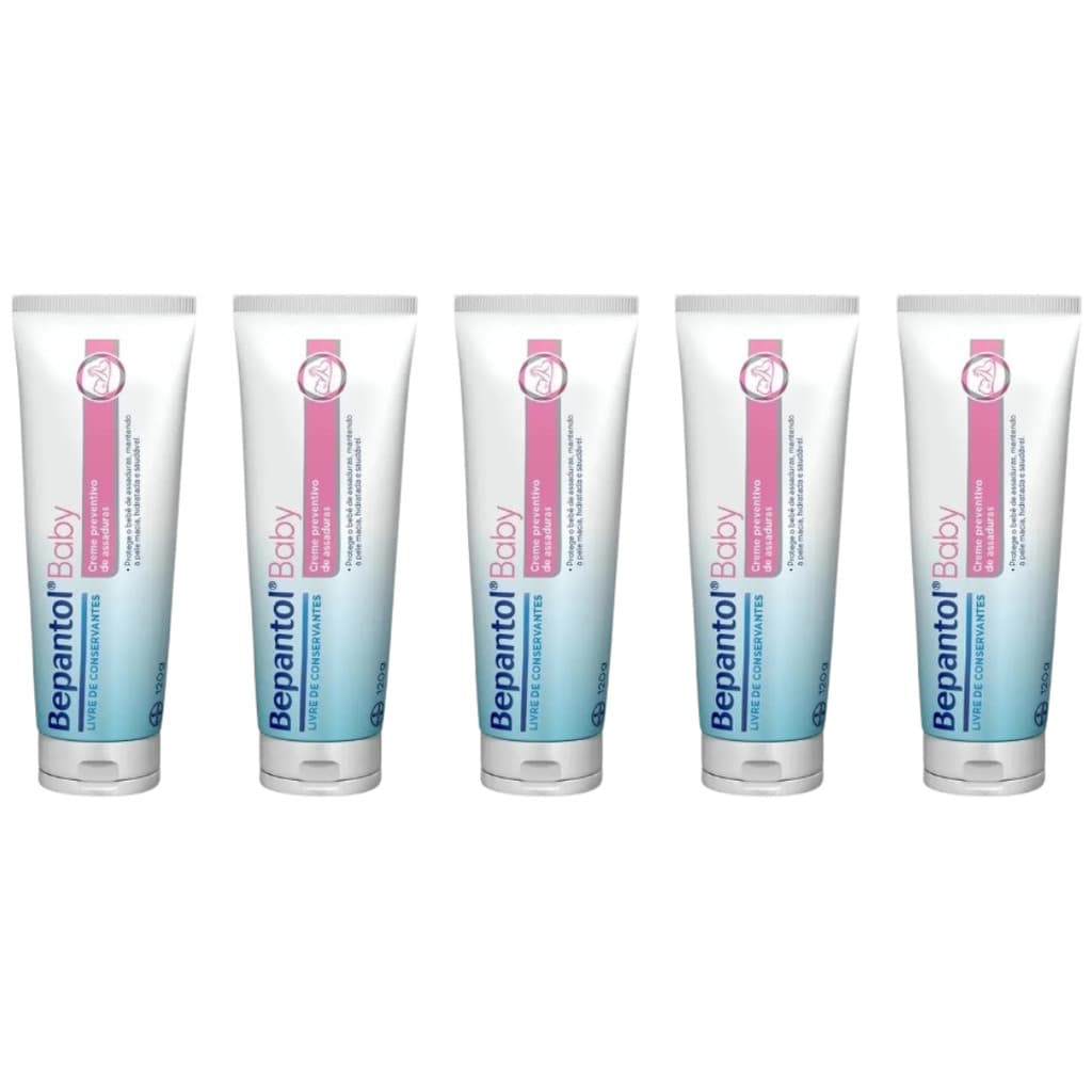 KIT 5 Bepantol Baby Pomada para Assaduras 120g