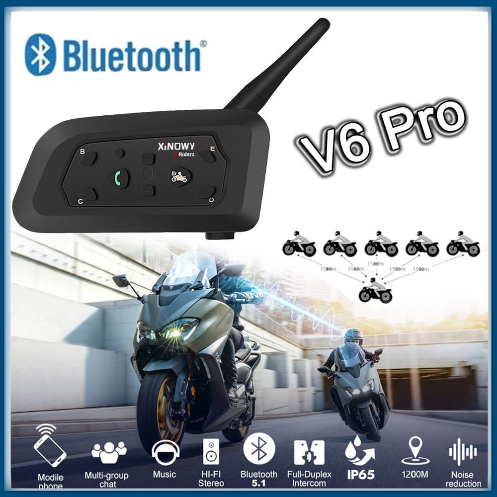 Intercomunicador Moto V6 Pro Xinowy Capacete Pronta Entrega