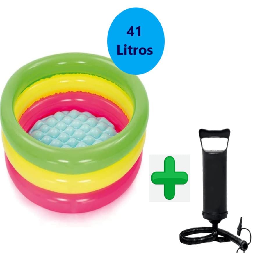 Piscina Inflavel Infantil Redonda 41 Litros Summer Set C/Gomos+ Bomba de Ar