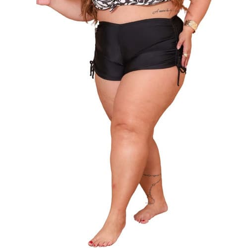 Calcinha Biquini Plus Size Sukini Praia Avulso Cintura Alta Lycra Forrada Proteçao UV Ajuste Lateral