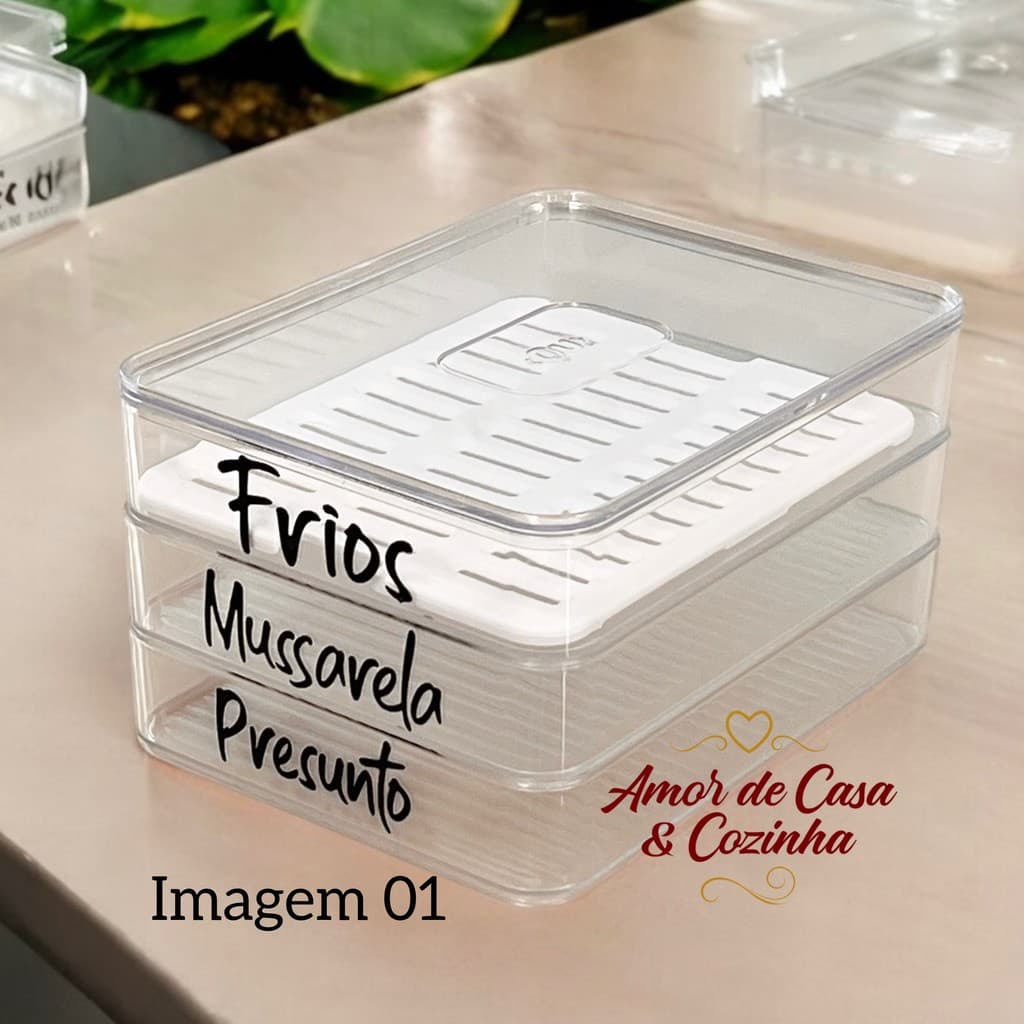 PORTA FRIOS CLEAR TRIPLO 1 BASE PERSONALIZADO
