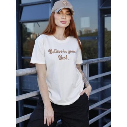 Camiseta Feminina T-shirt Algodão Manga Curta Gola Redonda